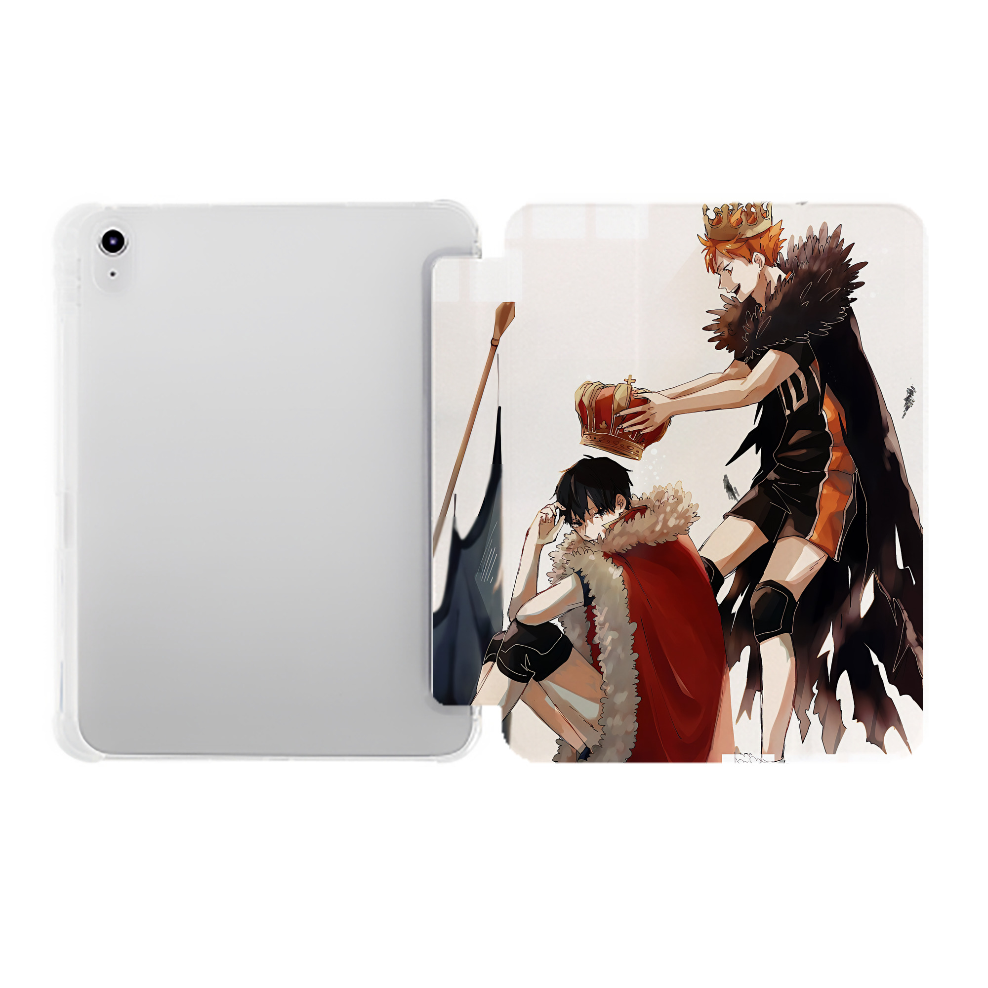 （画像用） ハイキュー!! Haikyu!! IPad ケース ペン収納付き 三つ折りスタンド PUレザー×シリコン 対応機種9.5/10.5/10.9インチ
